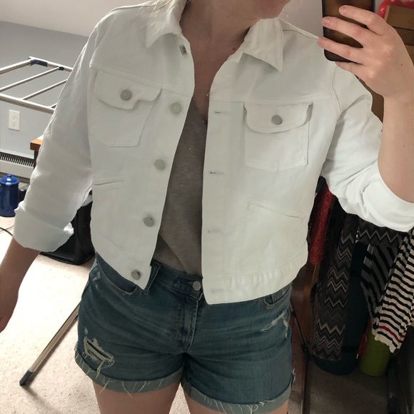 GAP White Denim Jacket size XL - Picture 8 of 9